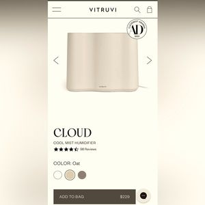 VITRUVI CLOUD COOL MIST HUMIDIFIER